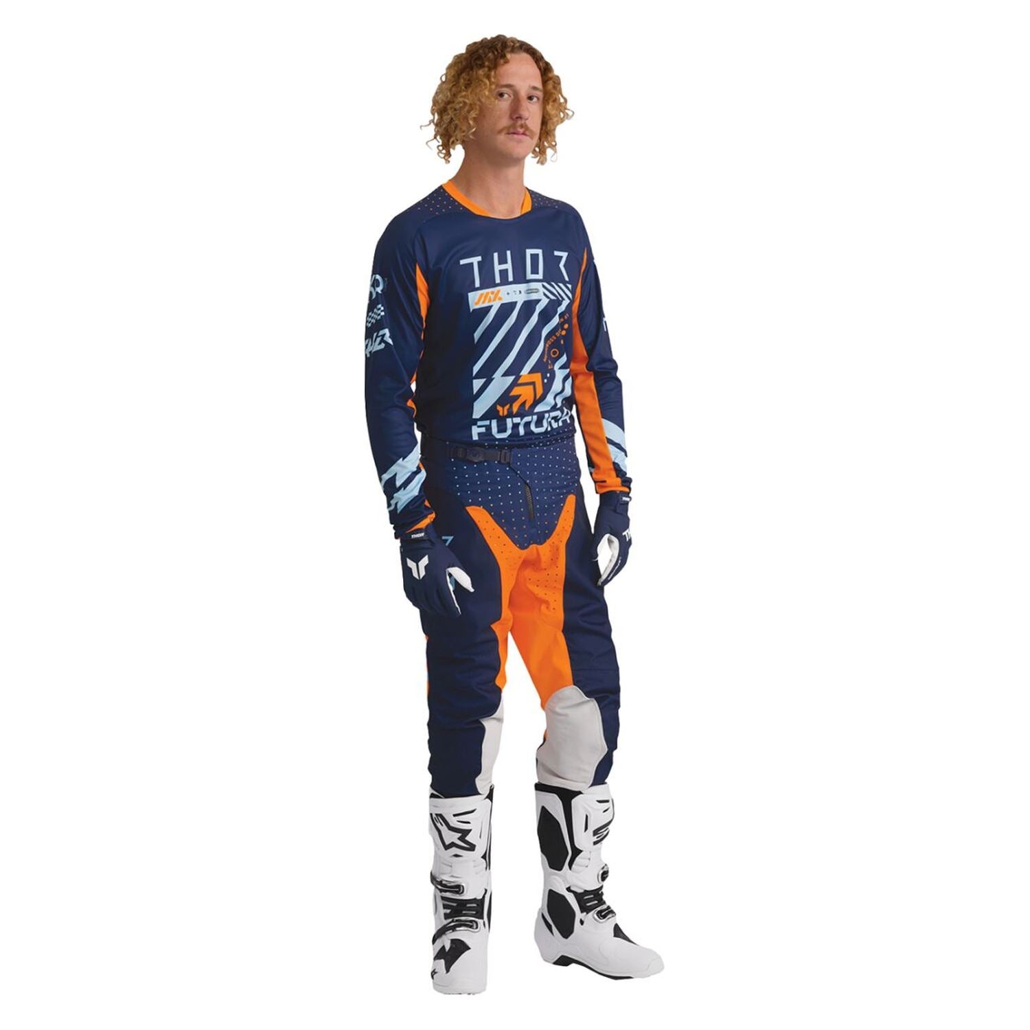 Thor 2026 Launchmode Futura Navy Orange MX Combo Kit
